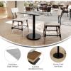 Flash Furniture Acadia 30″ x 24″ Indoor Gray Faux Concrete Tabletop with 18″ Round Black Table Height Base, Seamless TopGuard HPL Top and Edge(Gray Faux Concrete/Black Base)