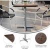 Flash Furniture Acadia 30×24 Round Indoor Outdoor Dark Brown Tabletop with 22″ x 22″ Silver X Base, Scratch, Heat & UV Resistant, Seamless TopGuard HPL Top and Edge(Dark Brown/Silver Base)