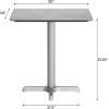 Flash Furniture Acadia 30×24 Round Indoor Outdoor Dark Brown Tabletop with 22″ x 22″ Silver X Base, Scratch, Heat & UV Resistant, Seamless TopGuard HPL Top and Edge(Gray Faux Concrete/Silver Base)