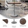 Flash Furniture Acadia 30×24 Round Indoor Outdoor Gray Faux Concrete Tabletop with 18″ Round Silver Base, Scratch, Heat & UV Resistant, Seamless TopGuard Top and Edge(Dark Brown/Silver Base)