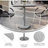 Flash Furniture Acadia 30×24 Round Indoor Outdoor Gray Faux Concrete Tabletop with 18″ Round Silver Base, Scratch, Heat & UV Resistant, Seamless TopGuard Top and Edge(Gray Faux Concrete/Silver Base)