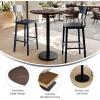 Flash Furniture Acadia 31.25″ Round Indoor Dark Brown Tabletop with 18″ Round Black Bar Height Base, Seamless TopGuard HPL Top and Edge(Dark Brown/Black Base)