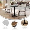 Flash Furniture Acadia 31.25″ Round Indoor Dark Brown Tabletop with 22″ x 22″ Black Table Height X Base, Seamless TopGuard HPL Top and Edge(Gray Faux Concrete/Black Base)