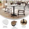 Flash Furniture Acadia 31.25″ Round Indoor Dark Brown Tabletop with 22″ x 22″ Black Table Height X Base, Seamless TopGuard HPL Top and Edge(White Faux Marble/Black Base)