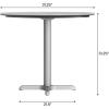 Flash Furniture Acadia 31.25″ Round Indoor Outdoor Gray Faux Concrete Tabletop, 22″ x 22″ Silver X Base, Scratch, Heat & UV Resistant, Seamless TopGuard Top and Edge(Gray Faux Concrete/Silver Base)