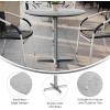 Flash Furniture Acadia 31.25″ Round Indoor Outdoor Gray Faux Concrete Tabletop, 22″ x 22″ Silver X Base, Scratch, Heat & UV Resistant, Seamless TopGuard Top and Edge(Gray Faux Concrete/Silver Base)