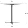 Flash Furniture Acadia 31.25″ Round Indoor Outdoor Gray Faux Concrete Tabletop, 22″ x 22″ Silver X Base, Scratch, Heat & UV Resistant, Seamless TopGuard Top and Edge(White Faux Marble/Silver Base)