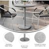 Flash Furniture Acadia 31.25″ Round Indoor Outdoor White Faux Marble Tabletop with 18″ Round Silver Base, Scratch, Heat & UV Resistant, Seamless TopGuard Top and Edge(Gray Faux Concrete/Silver Base)