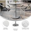 Flash Furniture Acadia 31.25″ Round Indoor Outdoor White Faux Marble Tabletop with 18″ Round Silver Base, Scratch, Heat & UV Resistant, Seamless TopGuard Top and Edge(White Faux Marble/Silver Base)