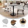 Flash Furniture Acadia 31.25″ Round Indoor White Faux Marble Tabletop with 18″ Round Black Table Height Base, Seamless TopGuard HPL Top and Edge(Gray Faux Concrete/Black Base)