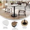 Flash Furniture Acadia 31.25″ Round Indoor White Faux Marble Tabletop with 18″ Round Black Table Height Base, Seamless TopGuard HPL Top and Edge(White Faux Marble/Black Base)