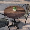 Flash Furniture Acadia 31.5″ Round Dark Brown Tabletop, TopGuard HPL Seamless Edge, Scratch & Stain Resistant, All-Weather Durability, Commercial Grade(Dark Brown)