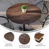 Flash Furniture Acadia 31.5″ Round Dark Brown Tabletop, TopGuard HPL Seamless Edge, Scratch & Stain Resistant, All-Weather Durability, Commercial Grade(Dark Brown)