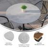 Flash Furniture Acadia 31.5″ Round Dark Brown Tabletop, TopGuard HPL Seamless Edge, Scratch & Stain Resistant, All-Weather Durability, Commercial Grade(Gray Faux Concrete)