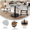 Flash Furniture Acadia 36″ Round Indoor Gray Faux Concrete Tabletop with 24″ Round Black Table Height Base, Seamless TopGuard HPL Top and Edge(Gray Faux Concrete/Black Base)