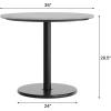 Flash Furniture Acadia 36″ Round Indoor Gray Faux Concrete Tabletop with 24″ Round Black Table Height Base, Seamless TopGuard HPL Top and Edge(Gray Faux Concrete/Black Base)