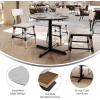 Flash Furniture Acadia 36″ Round Indoor Gray Faux Concrete Tabletop with 30″ x 30″ Black Table Height X Base, Seamless TopGuard HPL Top and Edge(Gray Faux Concrete/Black Base)