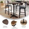 Flash Furniture Acadia 36″ Round Indoor White Faux Marble Tabletop with 30″ x 30″ Black Bar Height X Base, Seamless TopGuard HPL Top and Edge(Dark Brown/Black Base)