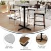 Flash Furniture Acadia 36″ Round Indoor White Faux Marble Tabletop with 30″ x 30″ Black Bar Height X Base, Seamless TopGuard HPL Top and Edge(Gray Faux Concrete/Black Base)