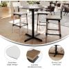 Flash Furniture Acadia 36″ Round Indoor White Faux Marble Tabletop with 30″ x 30″ Black Bar Height X Base, Seamless TopGuard HPL Top and Edge(White Faux Marble/Black Base)