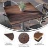 Flash Furniture Acadia 36″ Square Dark Brown Tabletop, TopGuard HPL Seamless Edge, Scratch & Stain Resistant, All-Weather Durability, Commercial Grade(Dark Brown)