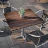 Flash Furniture Acadia 36″ Square Dark Brown Tabletop, TopGuard HPL Seamless Edge, Scratch & Stain Resistant, All-Weather Durability, Commercial Grade(Dark Brown)
