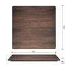 Flash Furniture Acadia 36″ Square Dark Brown Tabletop, TopGuard HPL Seamless Edge, Scratch & Stain Resistant, All-Weather Durability, Commercial Grade(Dark Brown)