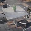 Flash Furniture Acadia 36″ Square Dark Brown Tabletop, TopGuard HPL Seamless Edge, Scratch & Stain Resistant, All-Weather Durability, Commercial Grade(Gray Faux Concrete)