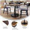 Flash Furniture Acadia 36″ Square Indoor Dark Brown Tabletop with 24″ Round Black Table Height Base, Seamless TopGuard HPL Top and Edge(Dark Brown/Black Base)
