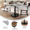 Flash Furniture Acadia 36″ Square Indoor Dark Brown Tabletop with 24″ Round Black Table Height Base, Seamless TopGuard HPL Top and Edge(Gray Faux Concrete/Black Base)