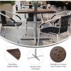 Flash Furniture Acadia 36″ Square Indoor Outdoor Dark Brown Tabletop with 30″ x 30″ Silver X Base, Scratch, Heat & UV Resistant, Seamless TopGuard HPL Top and Edge(Dark Brown/Silver Base)