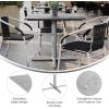 Flash Furniture Acadia 36″ Square Indoor Outdoor Dark Brown Tabletop with 30″ x 30″ Silver X Base, Scratch, Heat & UV Resistant, Seamless TopGuard HPL Top and Edge(Gray Faux Concrete/Silver Base)