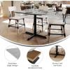 Flash Furniture Acadia 36″ Square Indoor Outdoor Dark Brown Tabletop with 30″ x 30″ Silver X Base, Scratch, Heat & UV Resistant, Seamless TopGuard HPL Top and Edge(Gray Faux Concrete/Black Base)