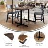Flash Furniture Acadia 48″ x 30″ Indoor Dark Brown Tabletop with Dual 22″ x 30″ Black Table Height Crisscross Bases, Seamless TopGuard HPL Top and Edge(Dark Brown/Black Base)