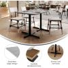 Flash Furniture Acadia 48″ x 30″ Indoor Dark Brown Tabletop with Dual 22″ x 30″ Black Table Height Crisscross Bases, Seamless TopGuard HPL Top and Edge(Gray Faux Concrete/Black Base)
