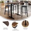 Flash Furniture Acadia 48″ x 30″ Indoor Dark Brown Tabletop with Dual 5″ x 22″ Black Bar Height T-Bases, Seamless TopGuard HPL Top and Edge(Dark Brown/Black Base)