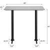 Flash Furniture Acadia 48″ x 30″ Indoor Dark Brown Tabletop with Dual 5″ x 22″ Black Bar Height T-Bases, Seamless TopGuard HPL Top and Edge(Gray Faux Concrete/Black Base)