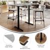 Flash Furniture Acadia 48″ x 30″ Indoor Dark Brown Tabletop with Dual 5″ x 22″ Black Bar Height T-Bases, Seamless TopGuard HPL Top and Edge(Gray Faux Concrete/Black Base)