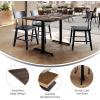 Flash Furniture Acadia 48″ x 30″ Indoor Dark Brown Tabletop with Dual 5″ x 22″ Black Table Height T-Bases, Seamless TopGuard HPL Top and Edge(Dark Brown/Black Base)