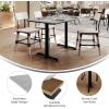 Flash Furniture Acadia 48″ x 30″ Indoor Dark Brown Tabletop with Dual 5″ x 22″ Black Table Height T-Bases, Seamless TopGuard HPL Top and Edge(Gray Faux Concrete/Black Base)
