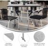 Flash Furniture Acadia 48×30 Indoor Outdoor Dark Brown Tabletop with Dual 5″x22″ Silver T Bases, Scratch, Heat & UV Resistant, Seamless TopGuard HPL Top and Edge(Gray Faux Concrete/Silver Base)