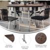 Flash Furniture Acadia 48×30 Indoor Outdoor Dark Brown Tabletop with Dual 5″x22″ Silver T Bases, Scratch, Heat & UV Resistant, Seamless TopGuard HPL Top and Edge(Dark Brown/Silver Base)