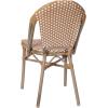 Flash Furniture All-Weather Commercial Paris Chair – Bamboo Print Aluminum Frame-Natural/White