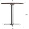 Flash Furniture Bennett 30″ Round Solid Wood Commercial Indoor Tabletop in Dark Brown with 22″ x 22″ Dining Height Black Cast Iron X Base, 300 lb. Static Capacity(Dark Brown Top/Silver Base)