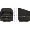 Flash Furniture Dean Upholstered Barrel Chair, Commercial 360° Swivel Club Style Chair, Sloped Armrests, Brushed Metallic Vinyl Wrapped Metal Base, Black LeatherSoft(Black Leathersoft)