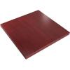 Flash Furniture Glenbrook 30” Square High-Gloss Mahogany Resin Table Top with 2” Thick Drop-Lip