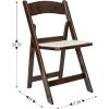 Flash Furniture Hercules Tucker Commercial White Resin Folding Chair – Lightweight, Vinyl Padded Removable Seat, Indoor Outdoor Use, Event & Wedding Ready, Set of 4(Dark Brown)
