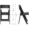 Flash Furniture Hercules Tucker Commercial White Resin Folding Chair – Lightweight, Vinyl Padded Removable Seat, Indoor Outdoor Use, Event & Wedding Ready, Set of 4(Black)
