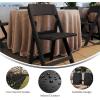 Flash Furniture Hercules Tucker Commercial White Resin Folding Chair – Lightweight, Vinyl Padded Removable Seat, Indoor Outdoor Use, Event & Wedding Ready, Set of 4(Black)