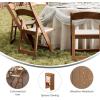 Flash Furniture Hercules Tucker Commercial White Resin Folding Chair – Lightweight, Vinyl Padded Removable Seat, Indoor Outdoor Use, Event & Wedding Ready, Set of 4(Chestnut)